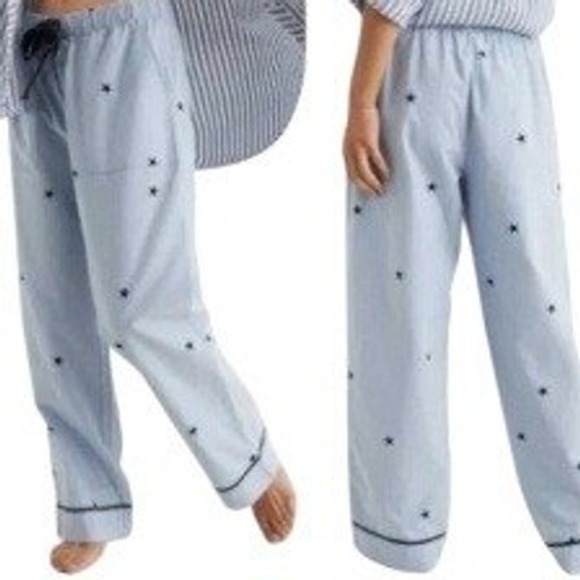 aerie Other - Aerie X-Large Blue Star Pajama Pants Velvet Waist‎ Drawstring
